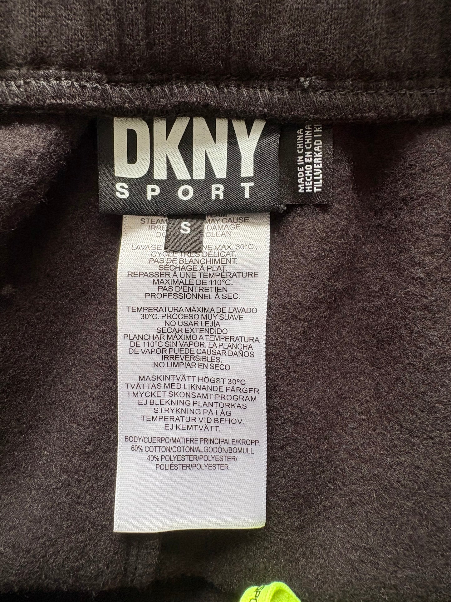 DKNY Sport Ladies Jogging Trousers Colour Black Size S (UK Size 10/12)