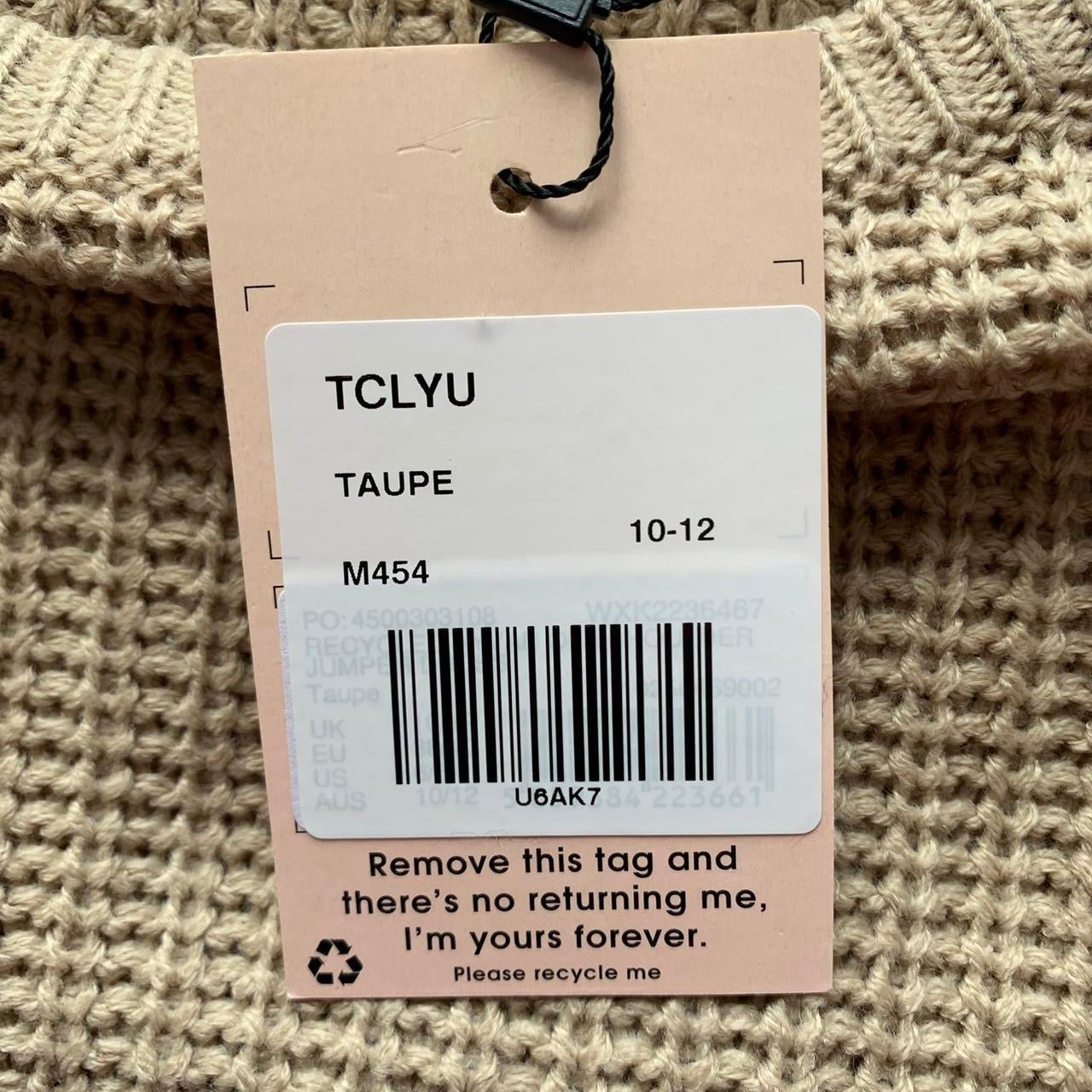 Missguided Off the Shoulder jumper dress Colour Taupe Size 10/12
