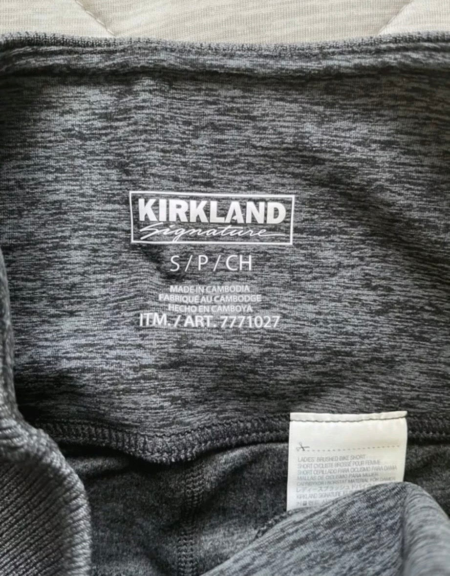 Kirkland Signature Ladies Brushed Bike Shorts Colour Grey Marl Size Small