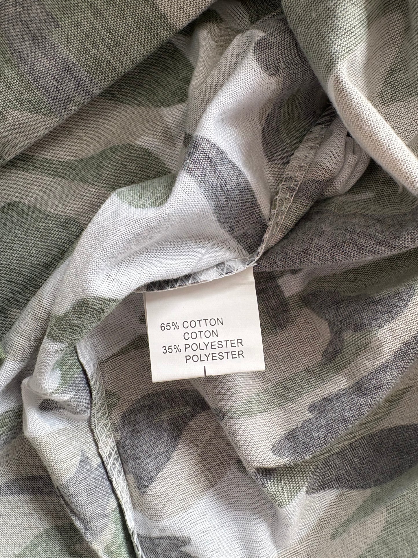 Max Men Collection Short Sleeve Camo T-Shirt Colour Khaki/White Camo Size L
