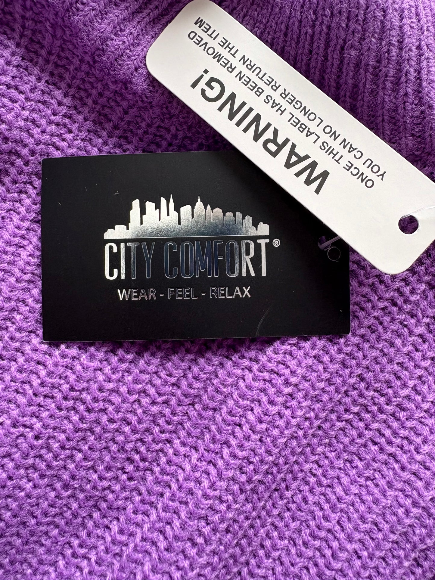 City Comfort knitted high neck jumper Colour Purple Size 5-6 Years