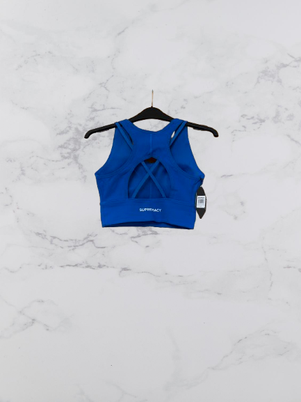 Supremacy Peak Longline Bra Top Colour Blue Size M