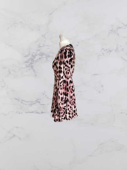 Dancing Leopard Ginger Mini Wrap Dress Colour Leopard Size 14