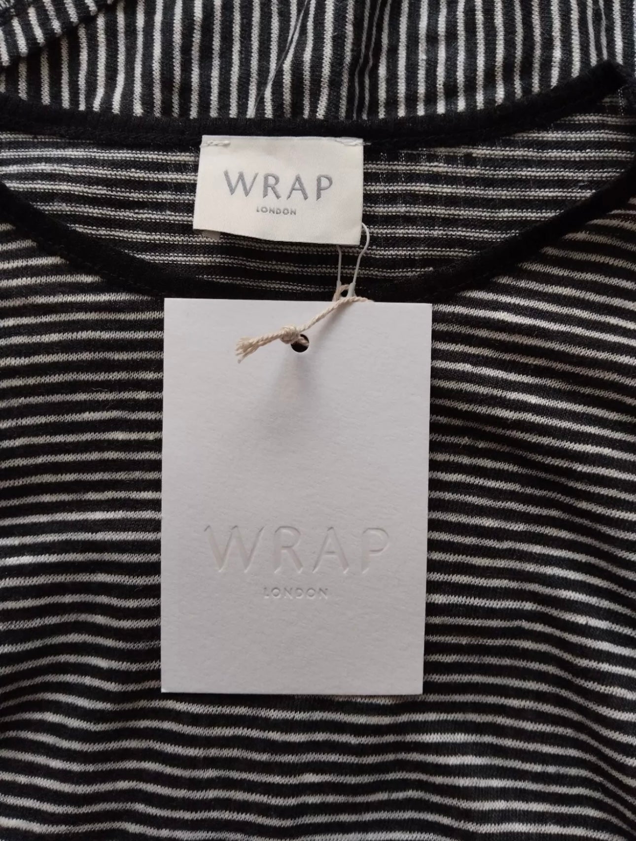 Wrap London Linen Long Sleeve Top Colour Graphite Size 10
