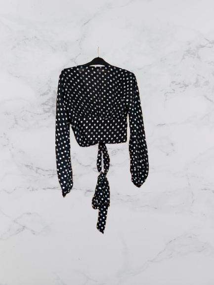 Dancing Leopard Polka Dot Blouse Colour Black/ white Size 6