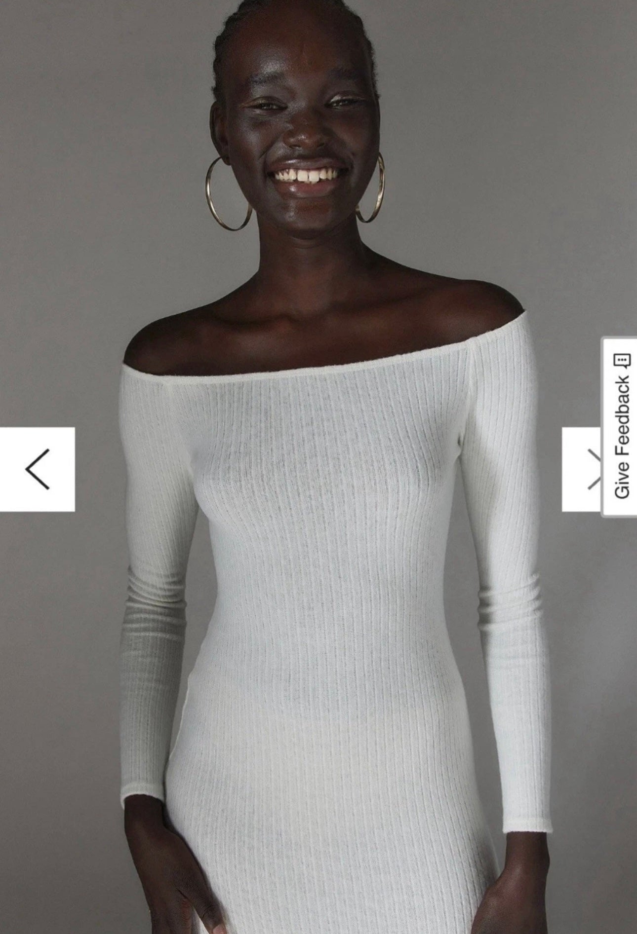 Urban Outfitters Silence + Noise Cookie Cosy Midi Dress Colour Cream Size XXS