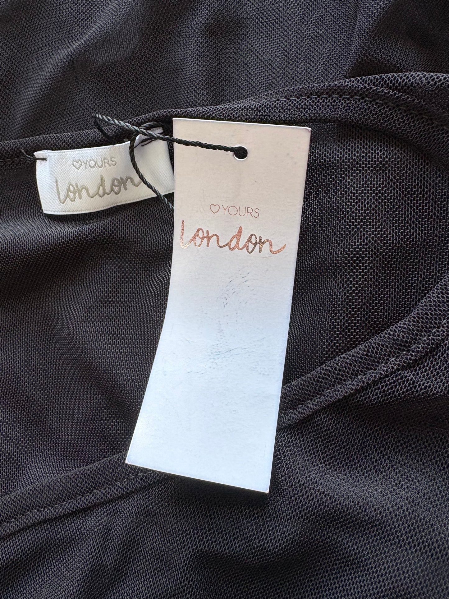 Yours Clothing London Long Sleeve Top Colour Black Size 20