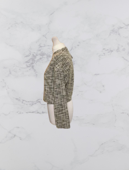 Mango Marbled tweed sweatshirt Colour Beige/Black Size XS