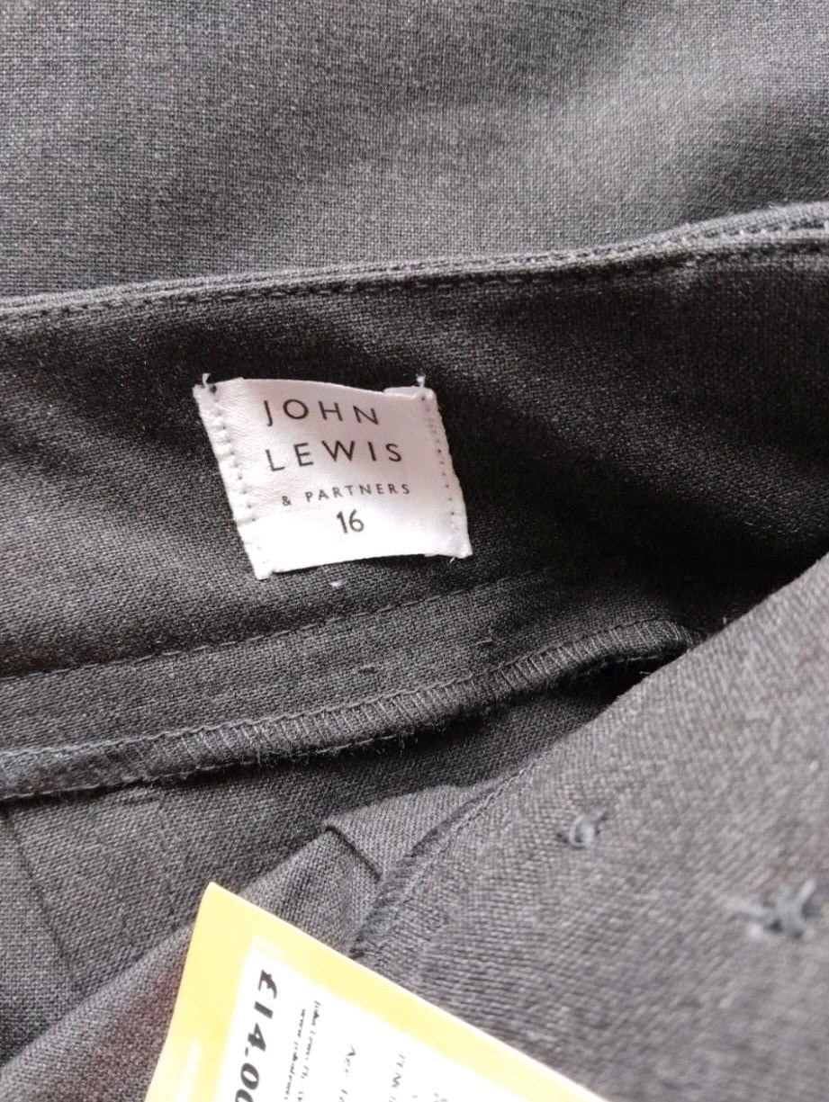 John Lewis Pencil Skirt Colour Grey Size 16 Years