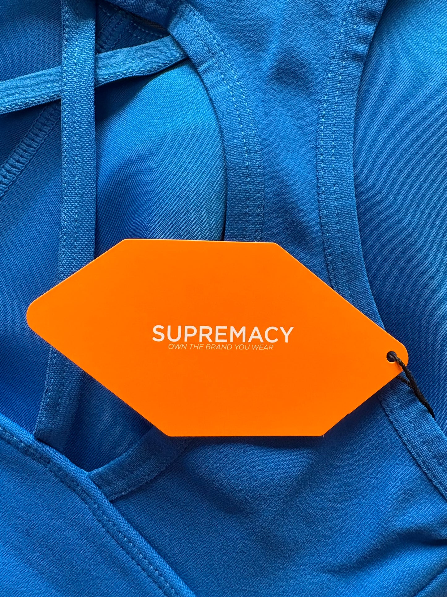 Supremacy Peak Longline Bra Top Colour Blue Size M