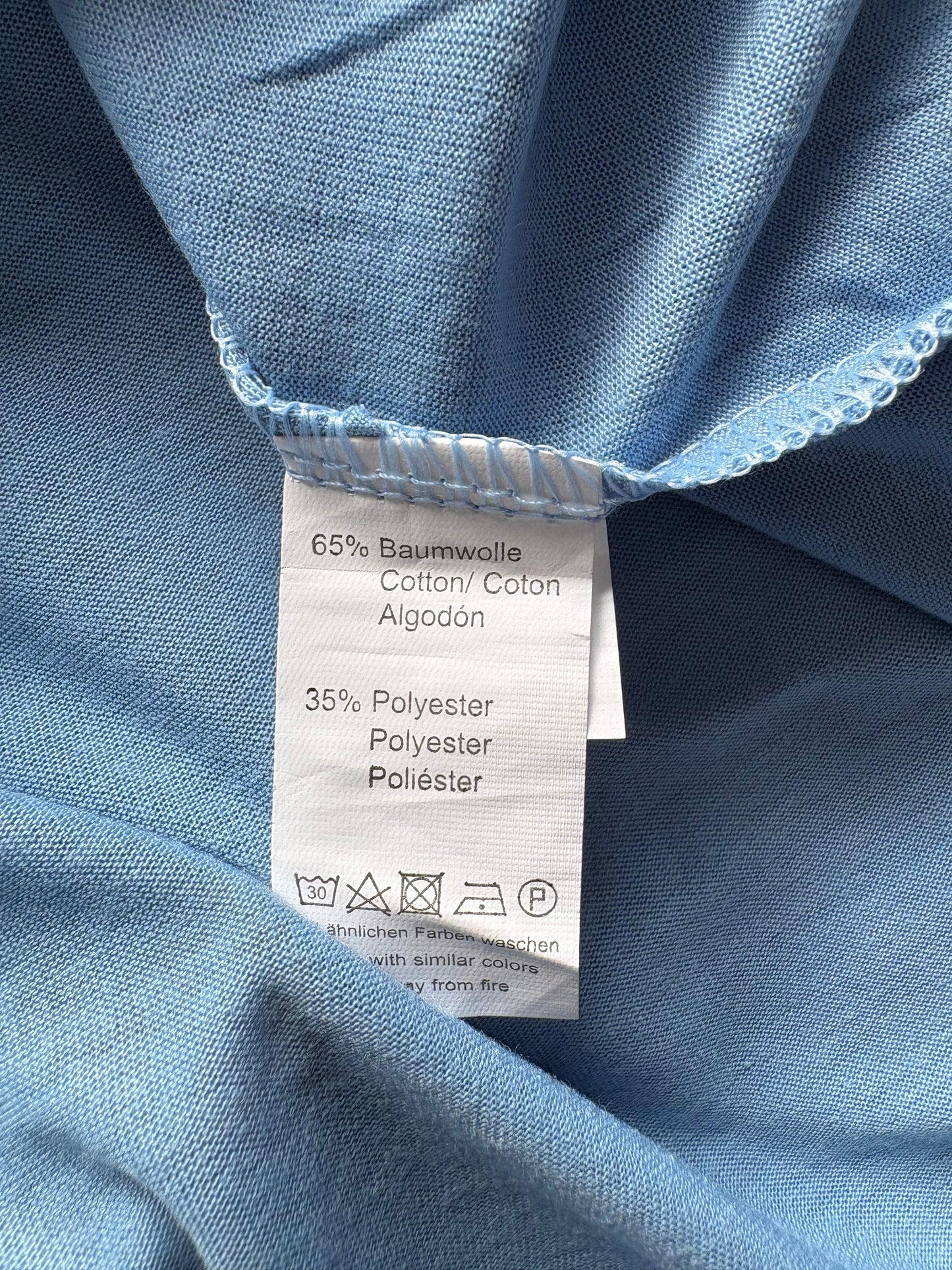 Be Lucky Short Sleeve Polo Shirt Colour Light Blue Size XL