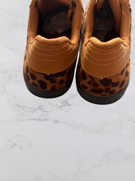 No Brand Suede Feel Trainers Colour Leopard Size 38 UK Size 5