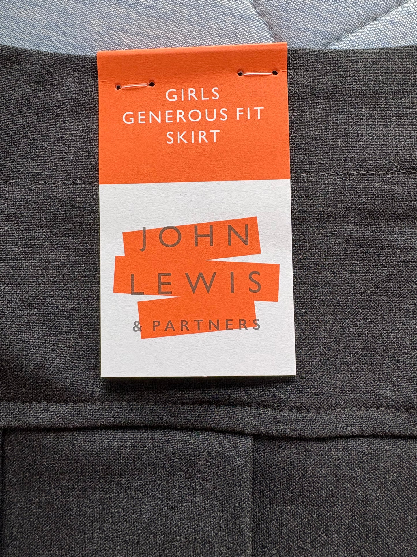 John Lewis Generous Fit Skirt Colour Grey Size 4 years