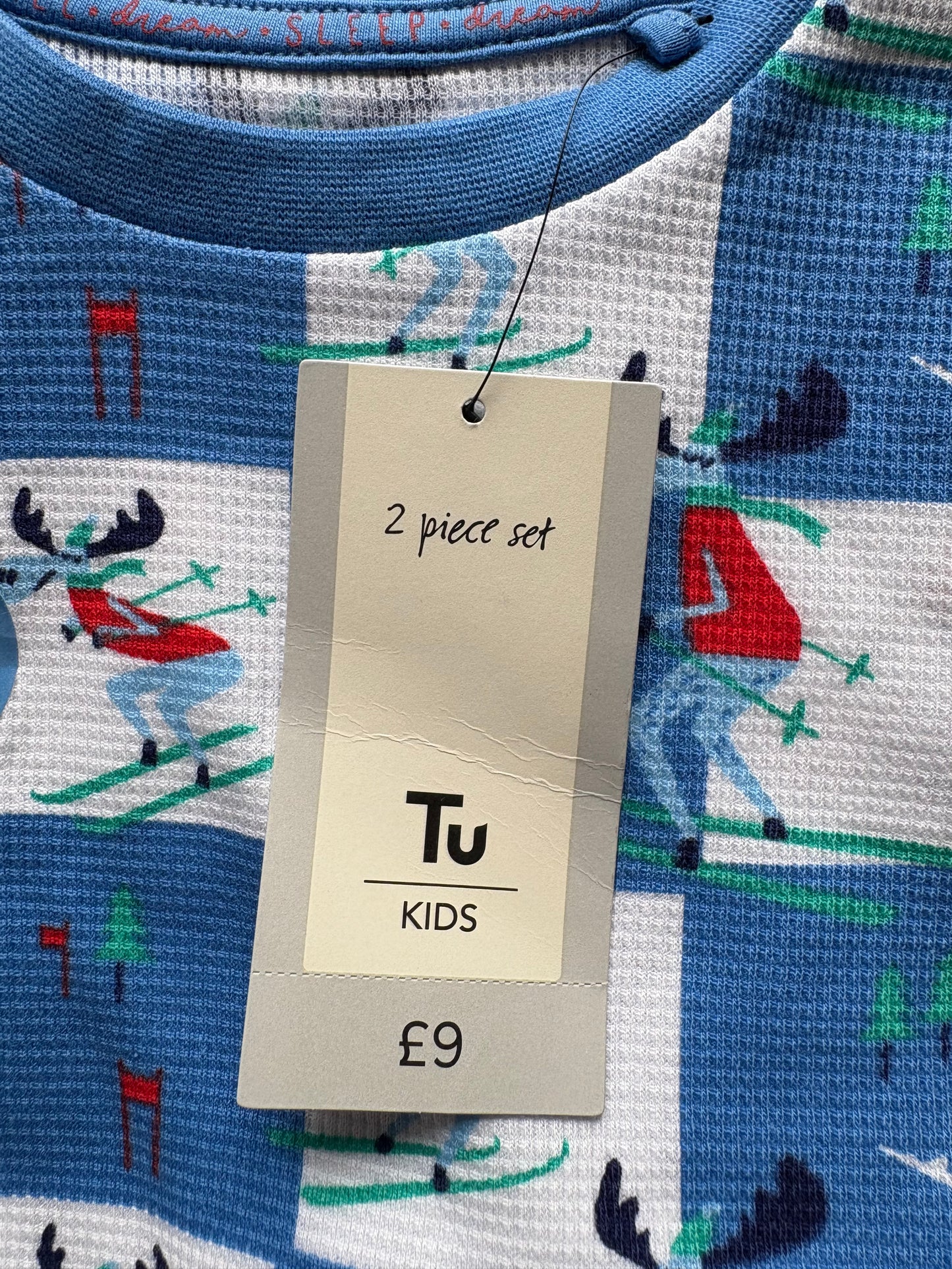 TU Long Sleeve Christmas Pyjamas Colour Blue Multi Size 4-5 Years