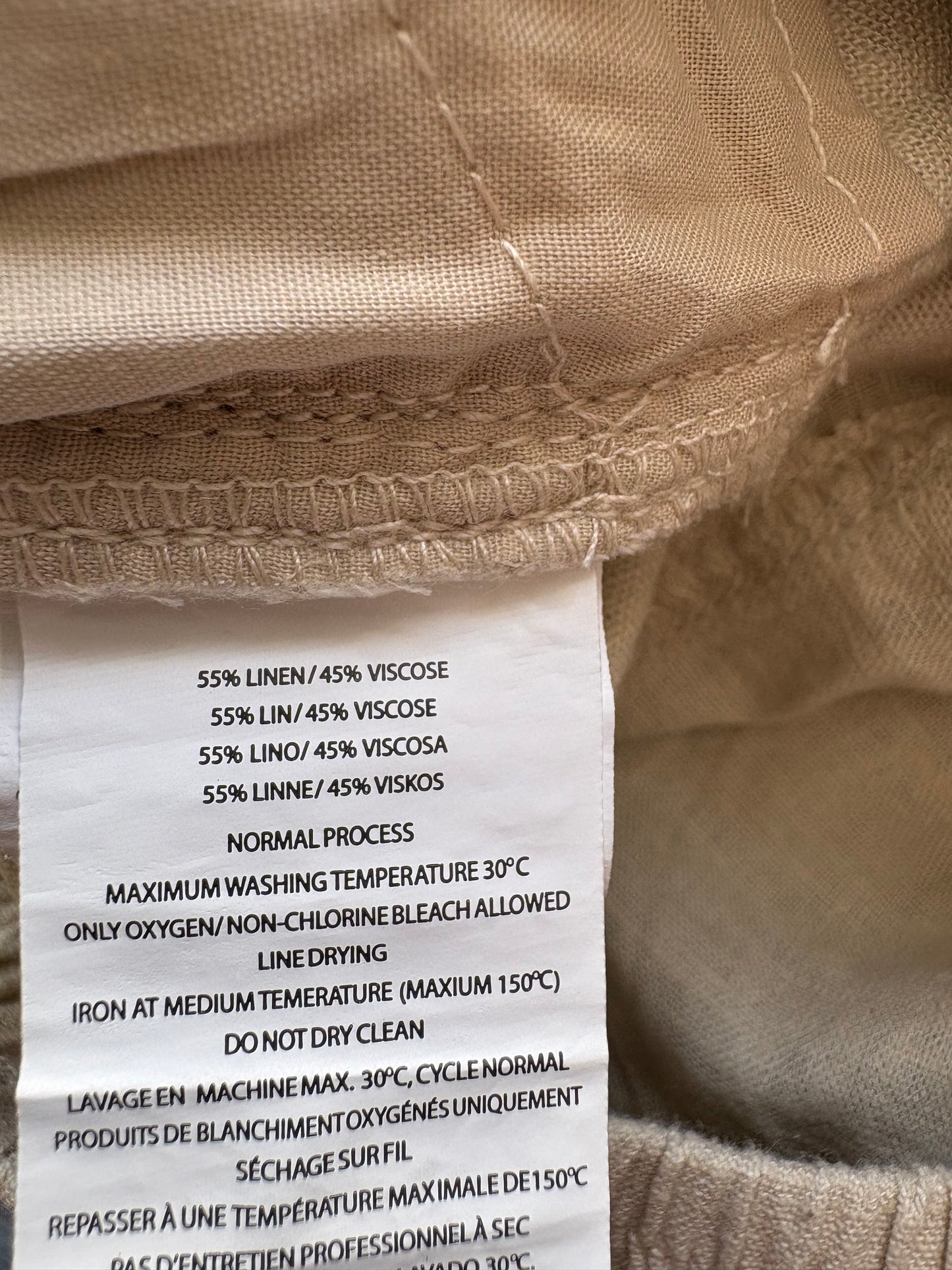 Briggs Linen Blend Trousers Colour Natural Size M
