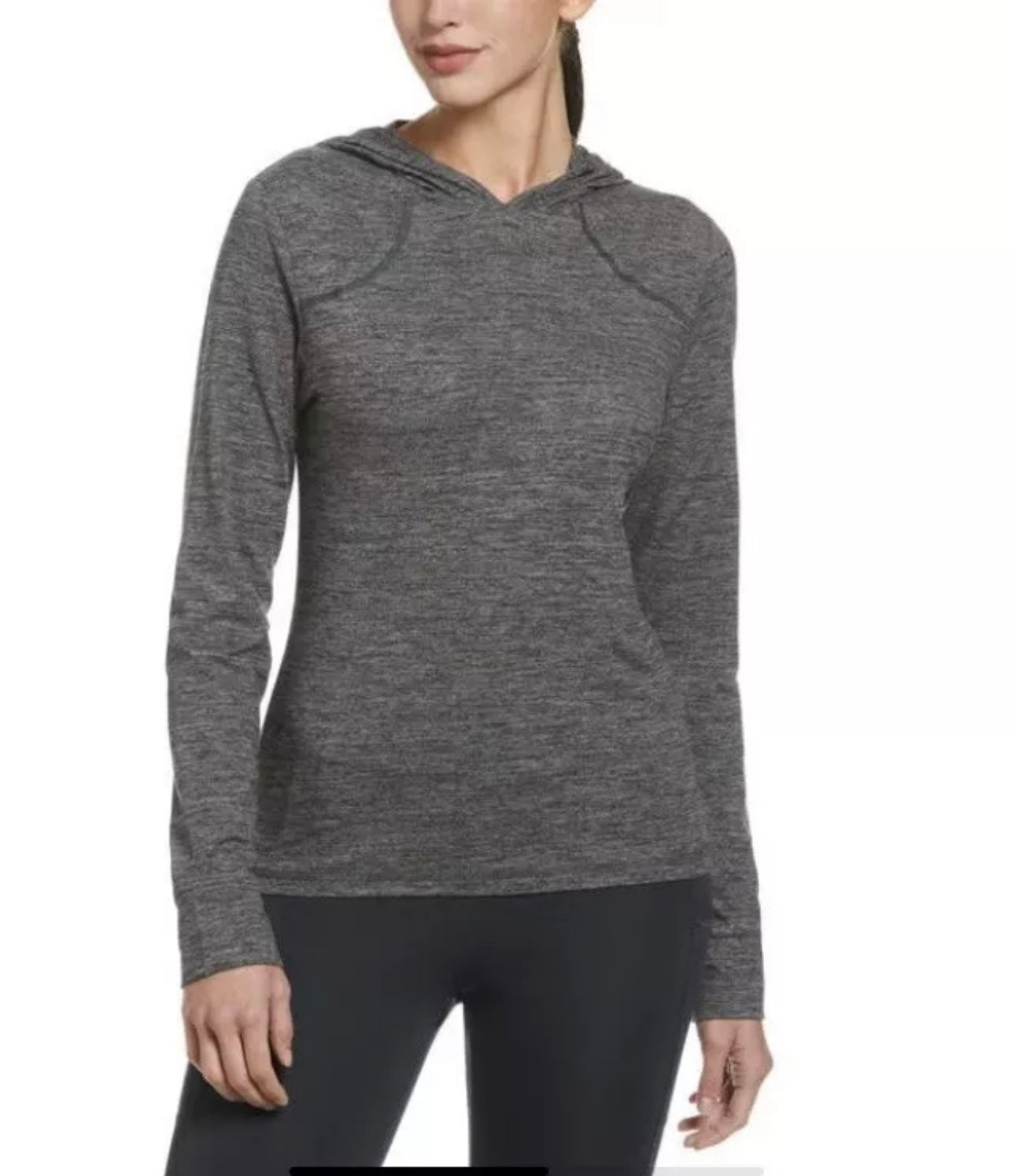 Callaway OTH Long Sleeve Hooded Top Colour Black Heather Size XS