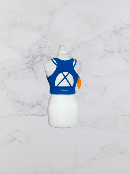 Supremacy Peak Longline Bra Top Colour Blue Size XL