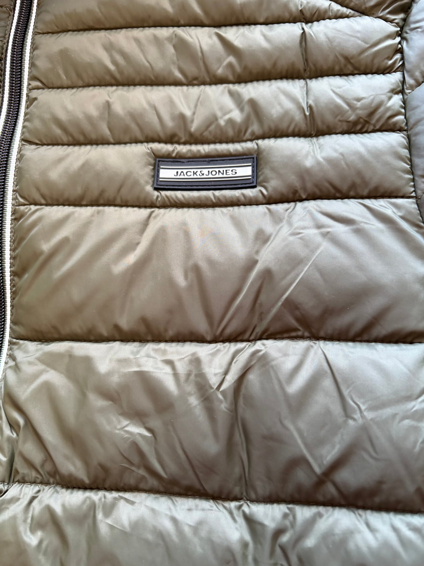 Jack & Jones Lightweight Hooded Puffer Jacket Colour Dark Green Size S