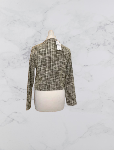 Mango Marbled tweed sweatshirt Colour Beige/Black Size XS