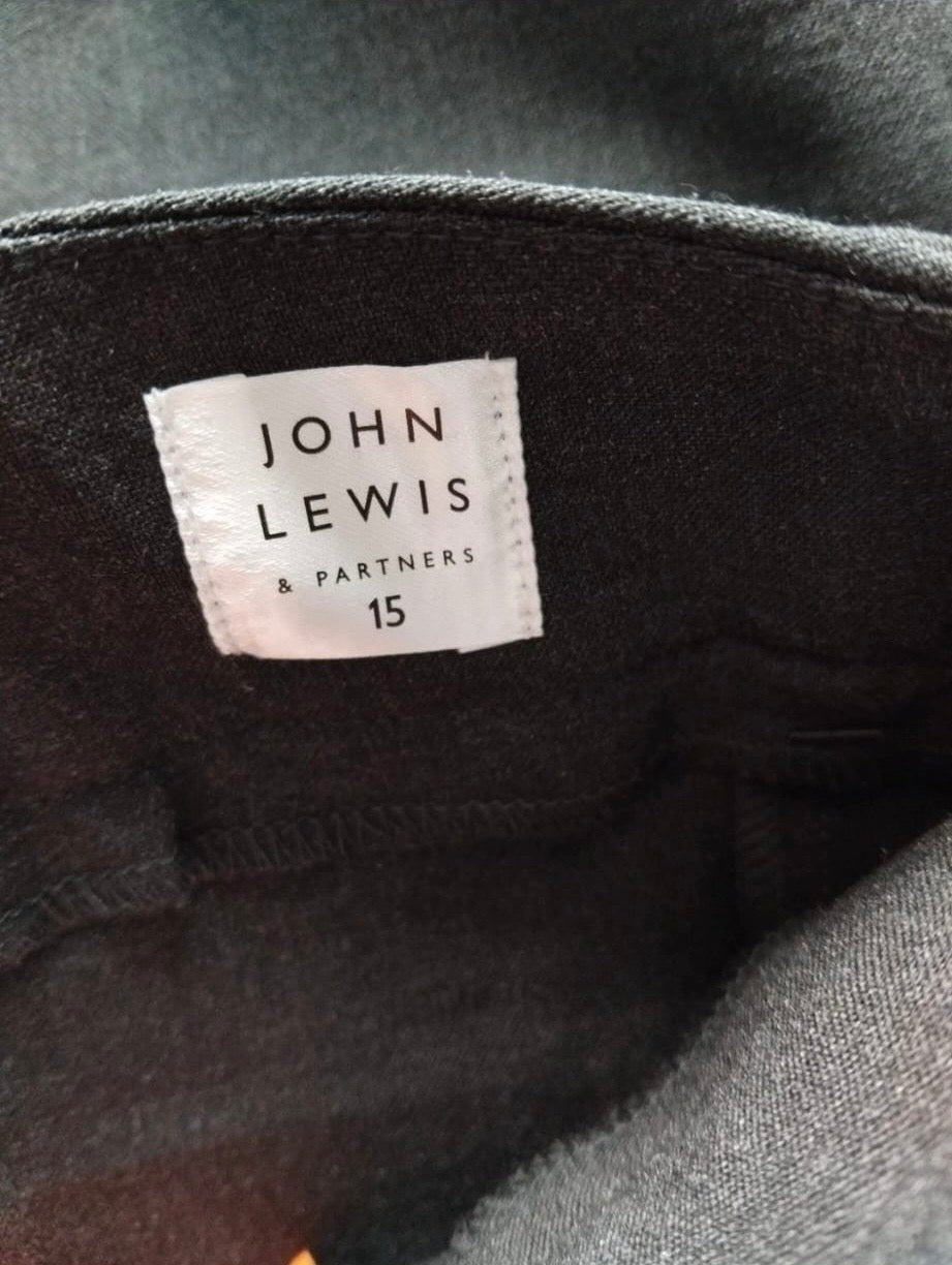 John Lewis Pencil Skirt Colour Grey Size 15 Years