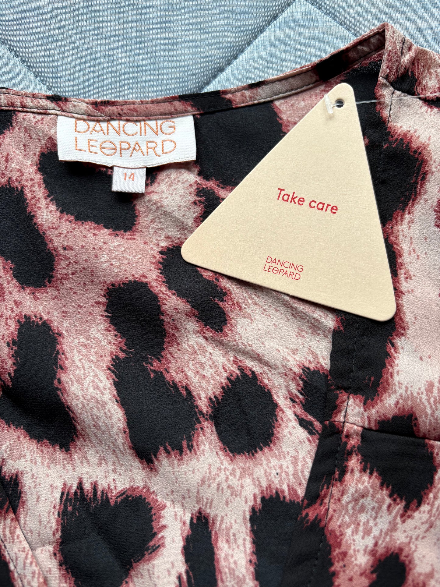 Dancing Leopard Ginger Mini Wrap Dress Colour Leopard Size 14
