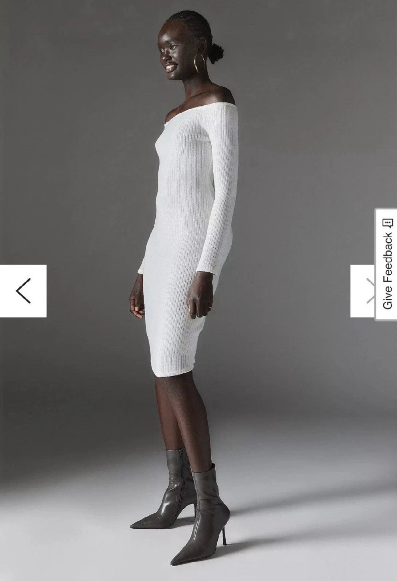 Urban Outfitters Silence + Noise Cookie Cosy Midi Dress Colour Cream Size XXS