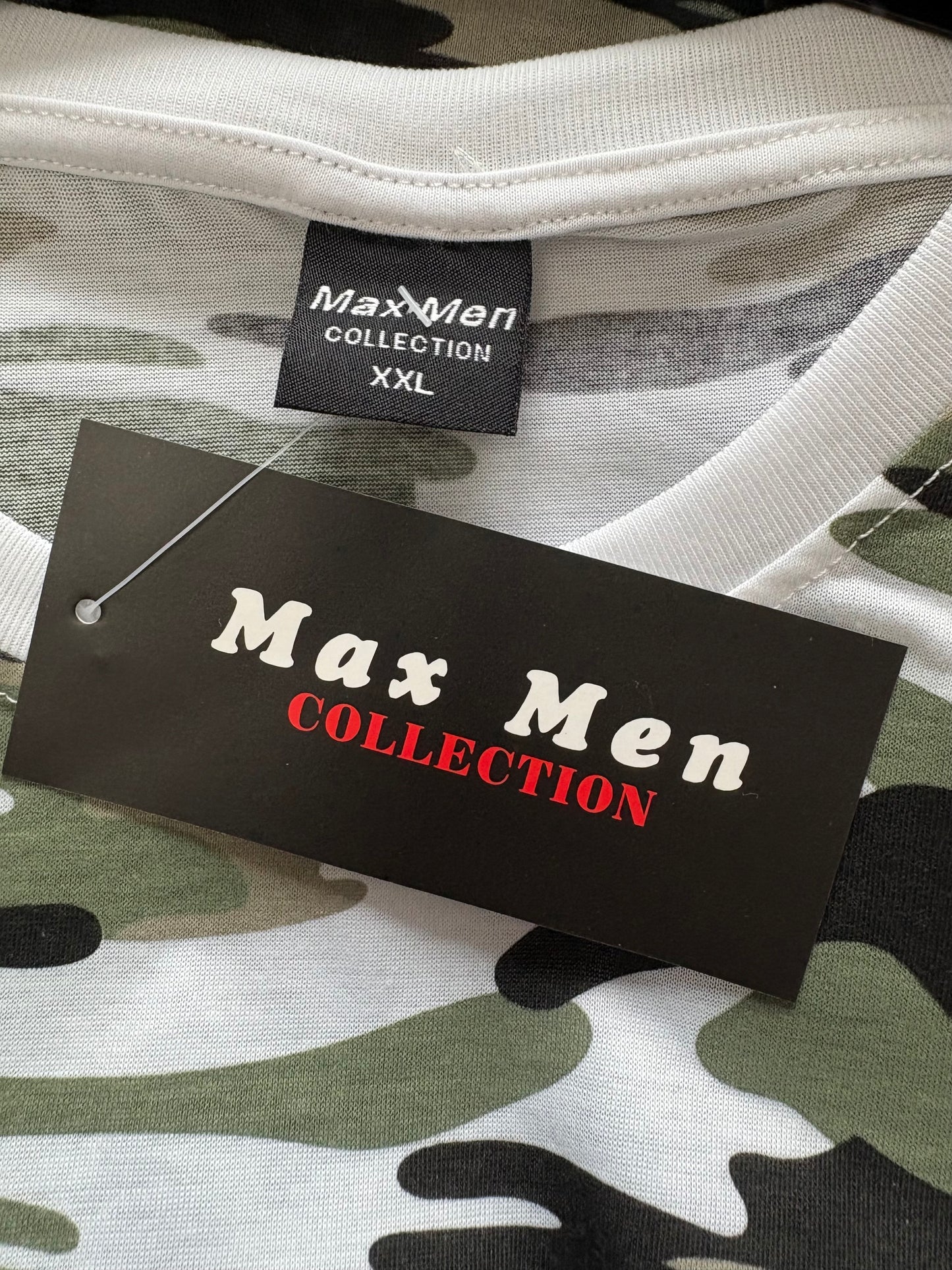 Max Men Collection Short Sleeve
Camo T-Shirt Colour Khaki/White Camo Size XXL