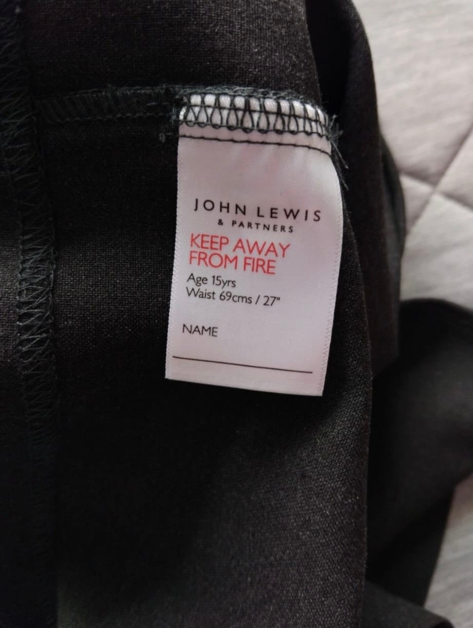 John Lewis Pencil Skirt Colour Grey Size 15 Years
