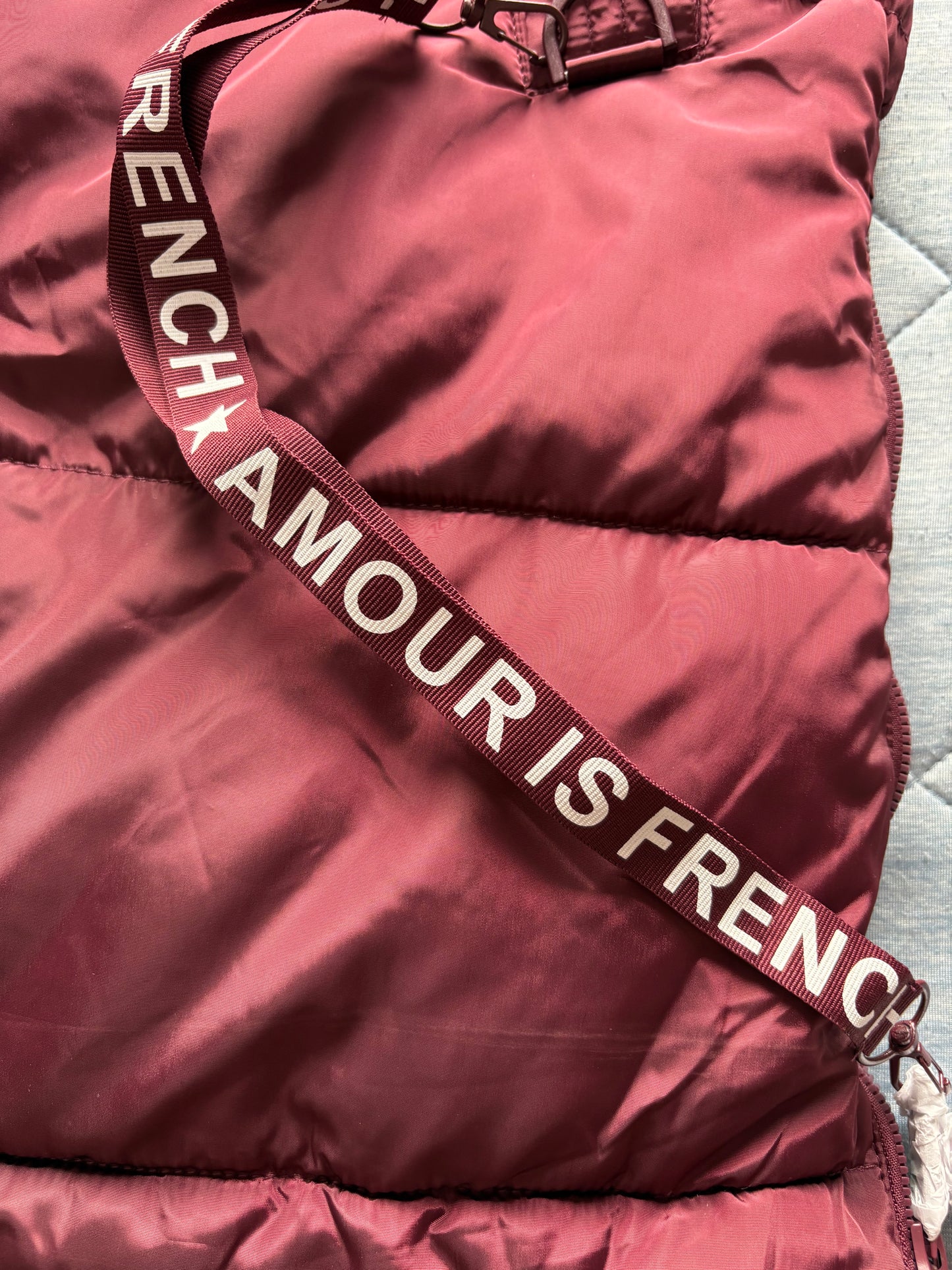 Saturne Hooded Water Repellent Longline Gilet Colour Burgundy Size L