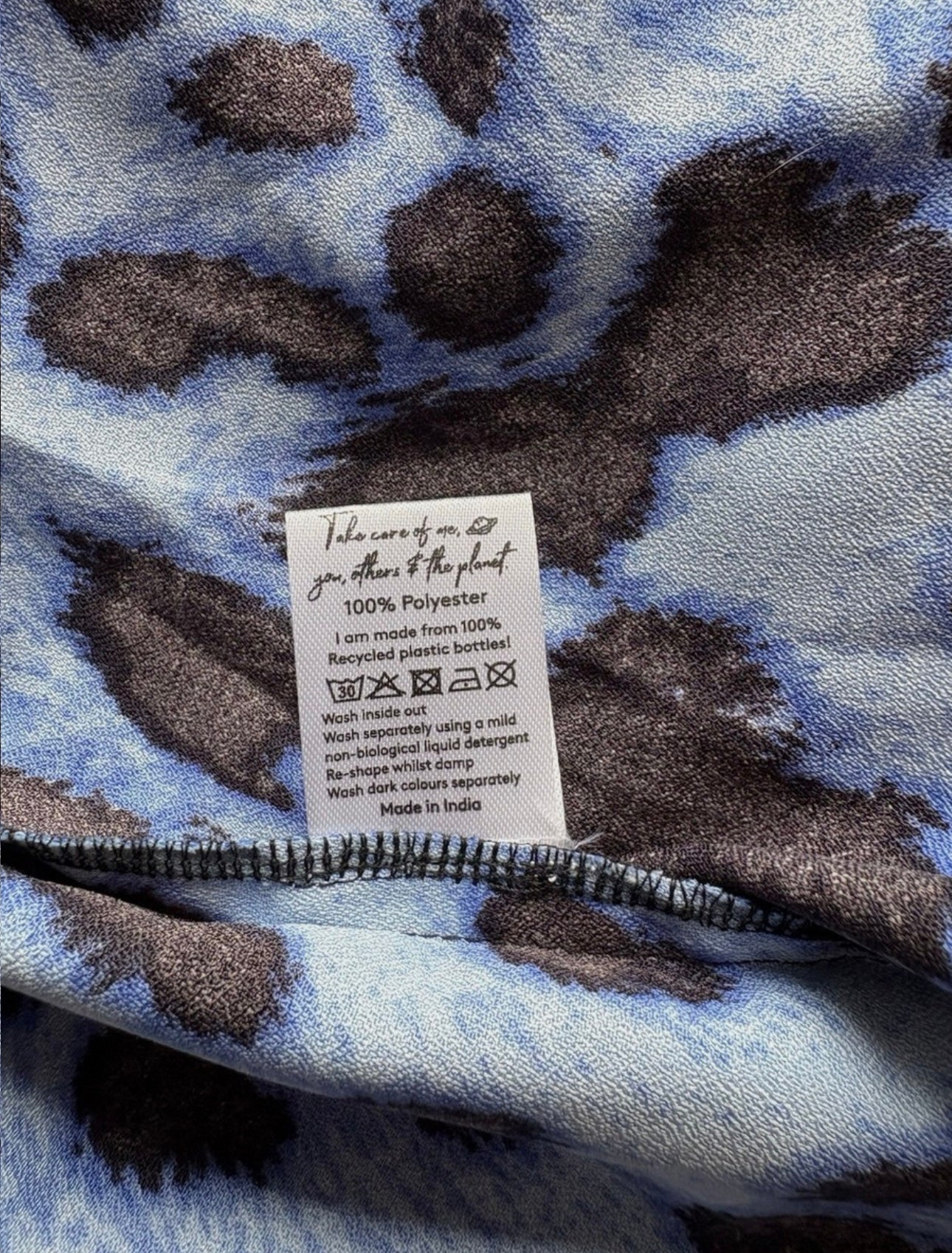 Dancing Leopard Kyla Leopard Sleeveless Wrap Dress Colour Blue/Black Size 10