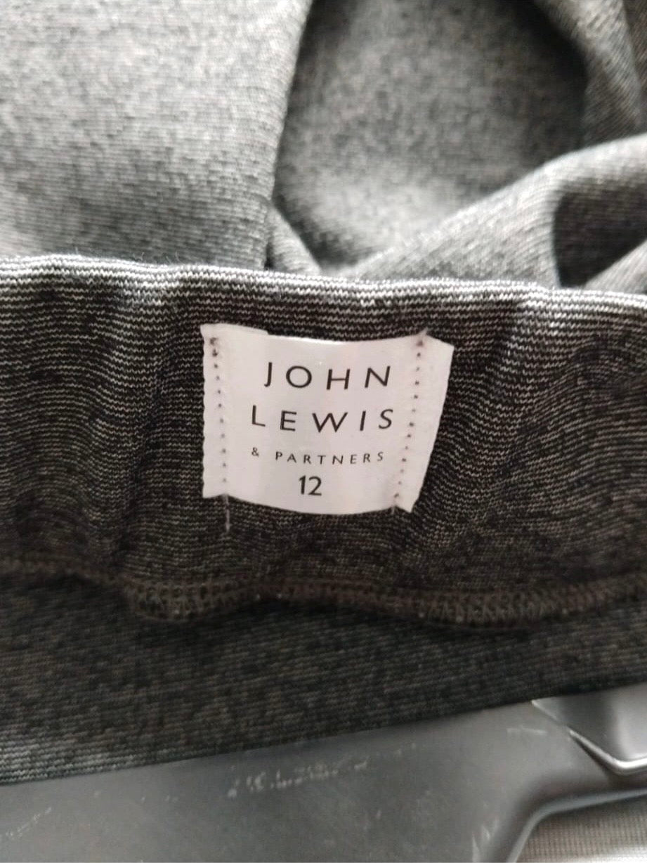 John Lewis Jersey Skater Skirt Colour Grey Size 12 Years