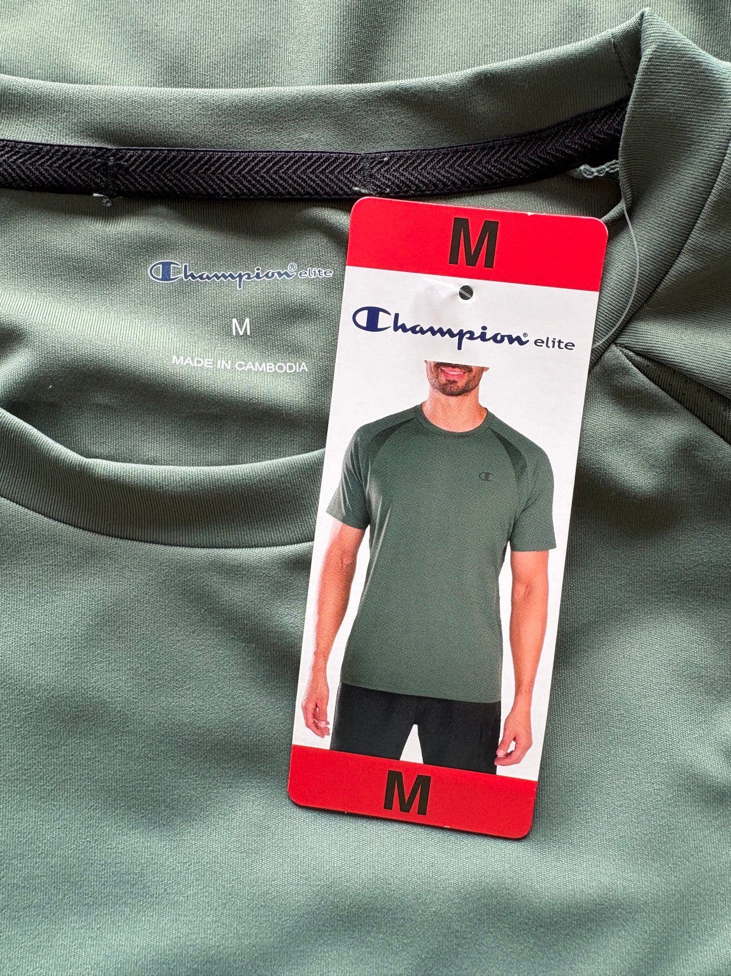 Champion Short Sleeve T-Shirt Colour Nature Green Size M