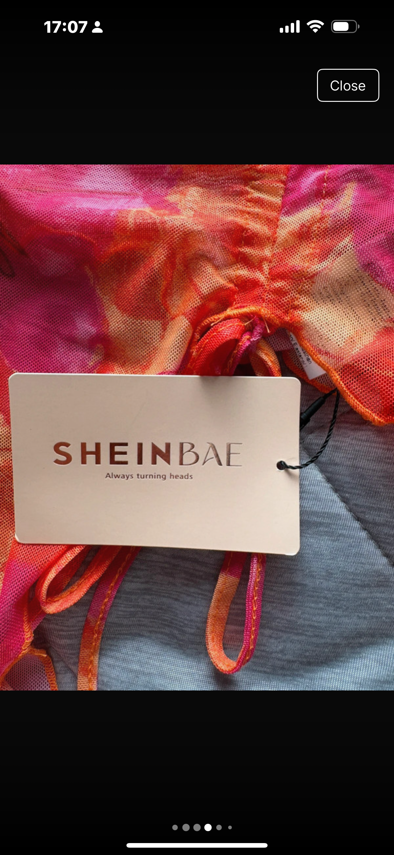 Shein BAE Boob Tube Top Colour Pink/Orange Size S
