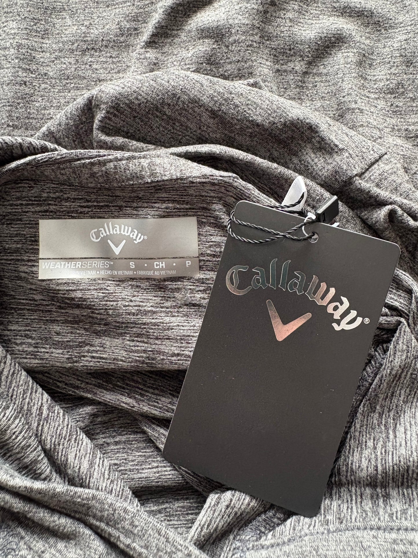 Callaway OTH Long Sleeve Hooded Top Colour Black Heather Size S