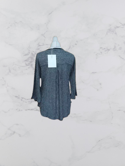 Wrap London Linen Long Sleeve Top Colour Graphite Size 10