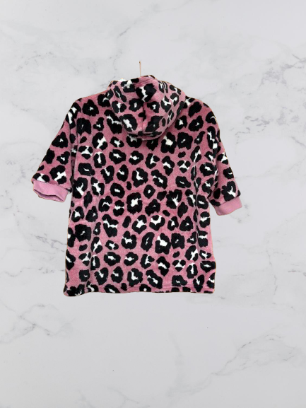 Star Fleecy Hooded Snuggle Hoodie Colour Pink Leopard Size 4-6 Years