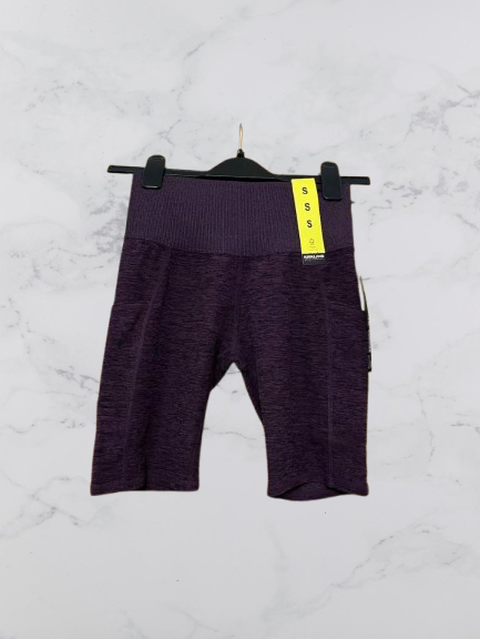 Kirkland Signature Ladies Brushed Bike Shorts Colour Burgundy Marl Size Small