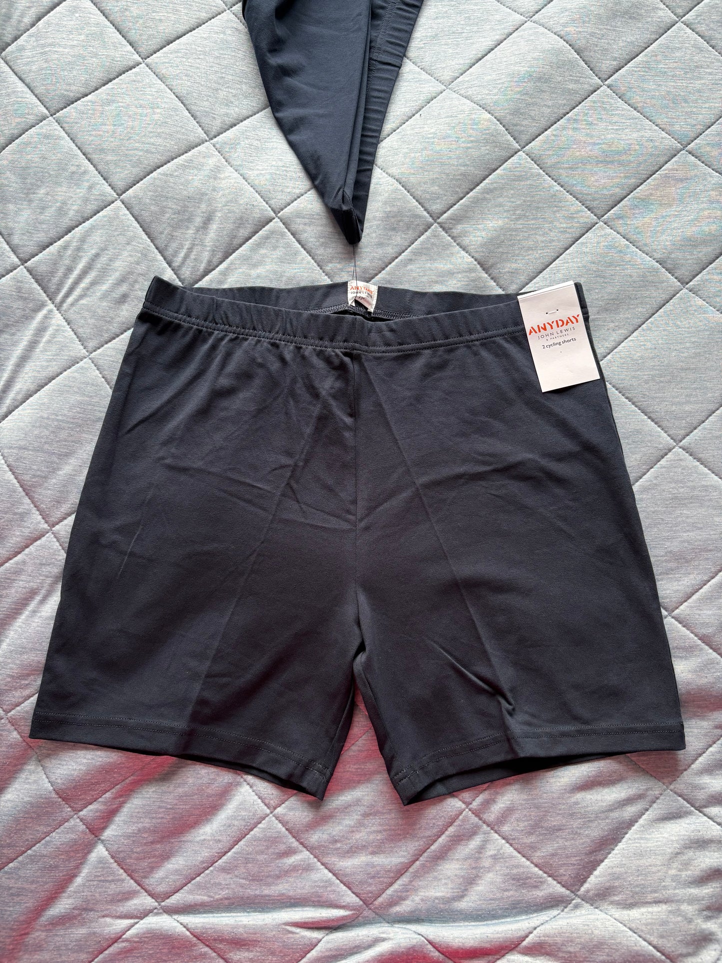 John Lewis 2 Pack Cycling Shorts Colour Navy Size 32 Inches