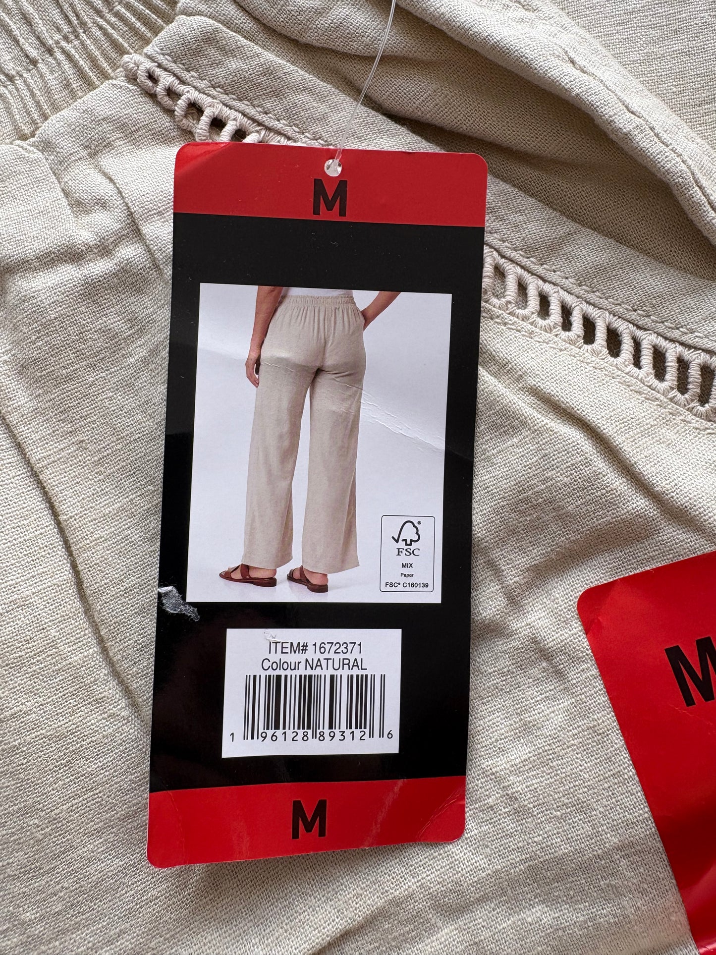 Briggs Linen Blend Trousers Colour Natural Size M