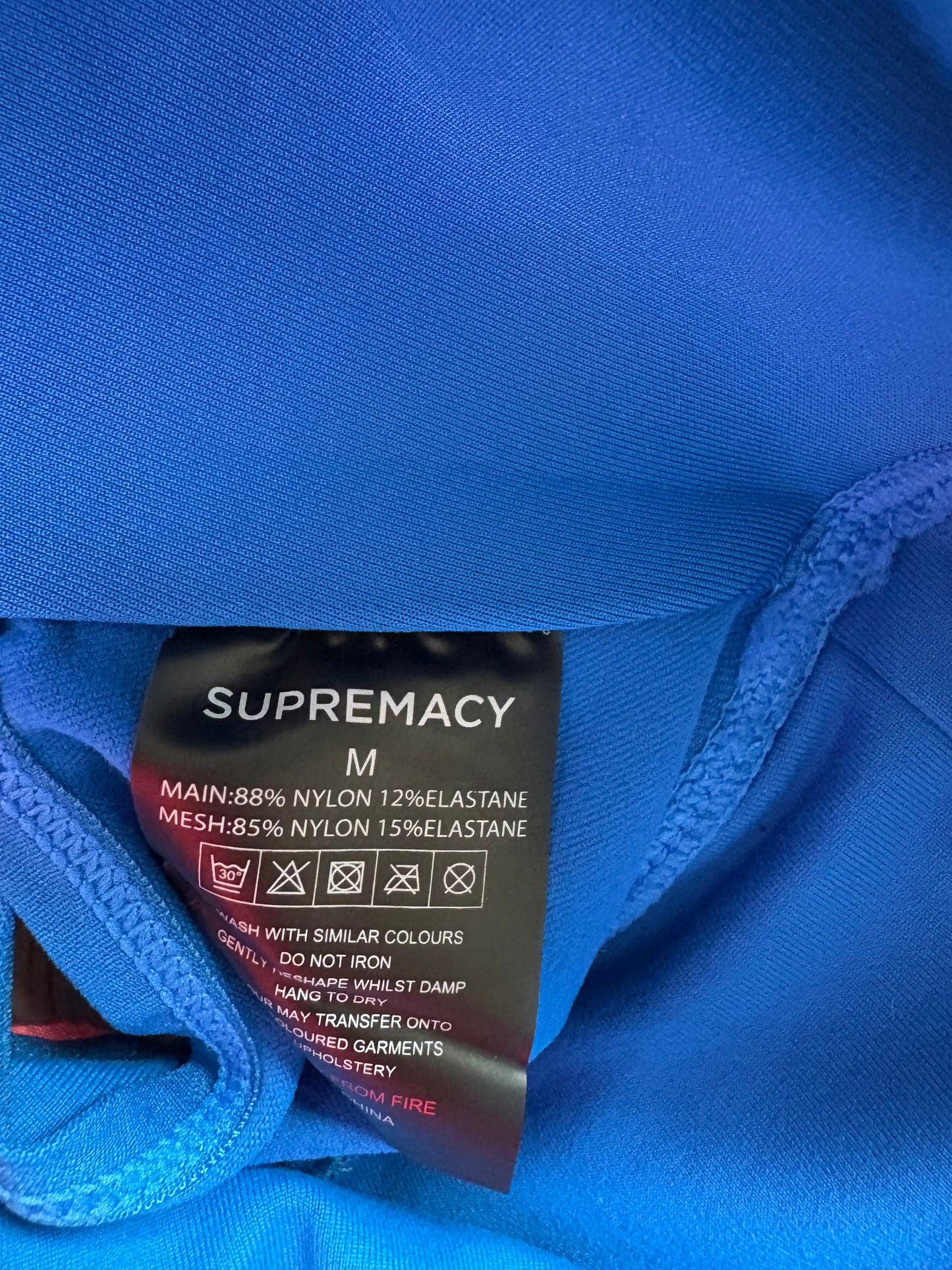 Supremacy Peak Longline Bra Top Colour Blue Size M