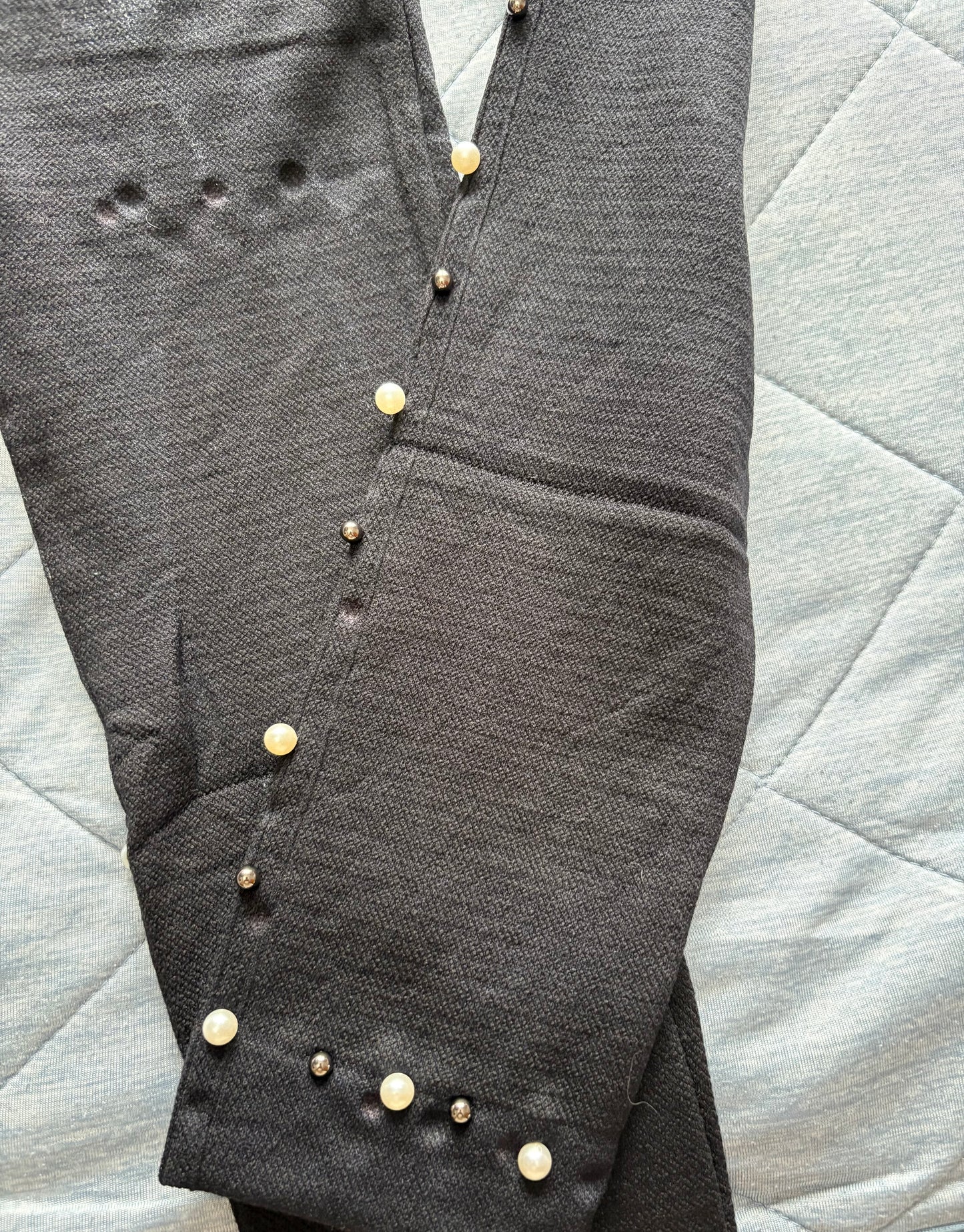 Bella Sirena Pearl Detail Leggings Colour Black One Size 8-12