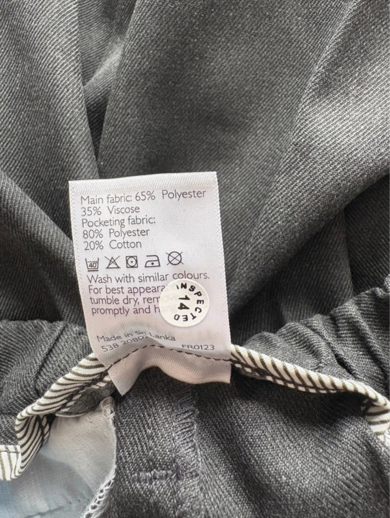 John Lewis Generous Fit Trousers Colour Dark Grey Size 5 Years