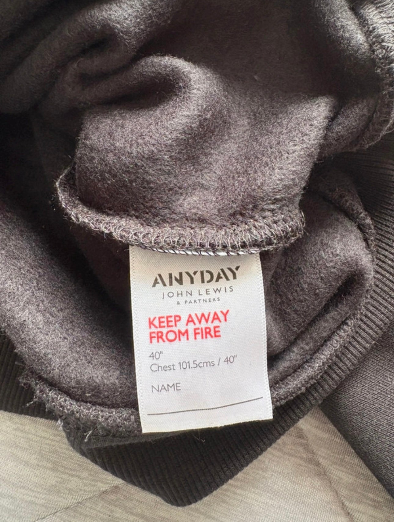 John Lewis Anyday Sweatshirt Colour Black Size 40 Inches