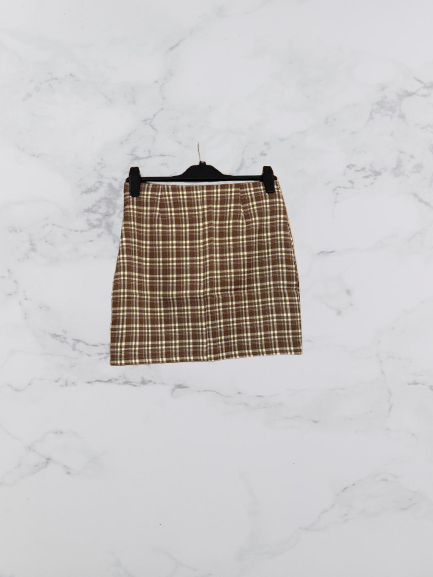 Daisy Street Lace Up Mini Skirt Colour Brown/ Cream Size 8