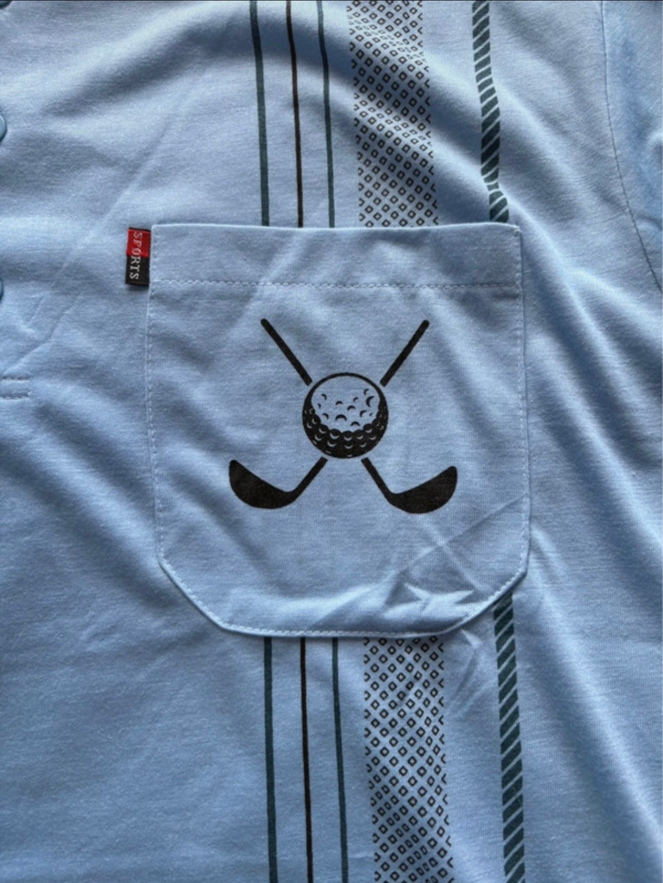 Be Lucky Short Sleeve Polo Shirt Colour Light Blue Size L