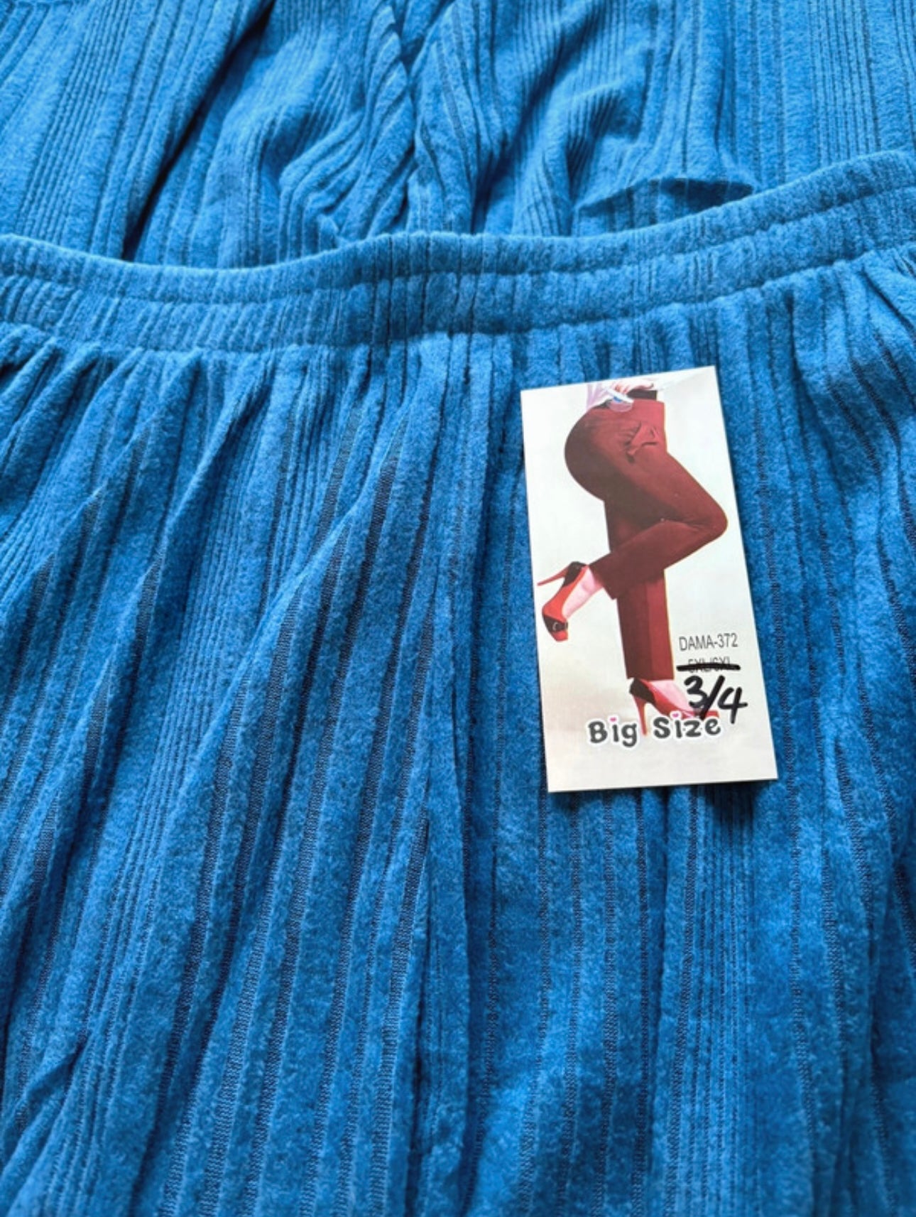 Big Size Wide Leg Trousers Colour Blue Size 3XL/ 4XL One Size 10-16