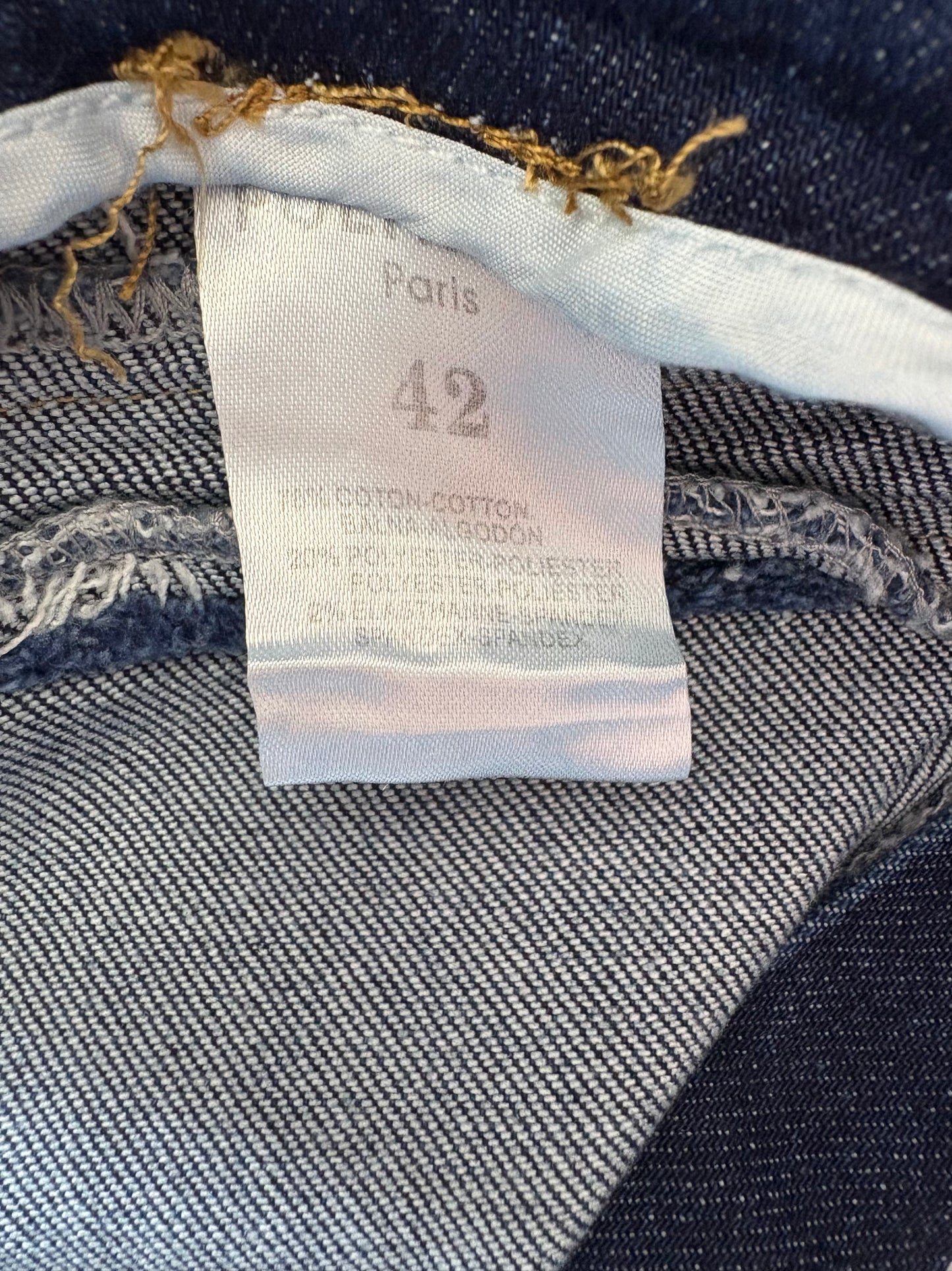 FolyRose High Waisted Wide Leg Jeans Colour Dark Denim Size 14