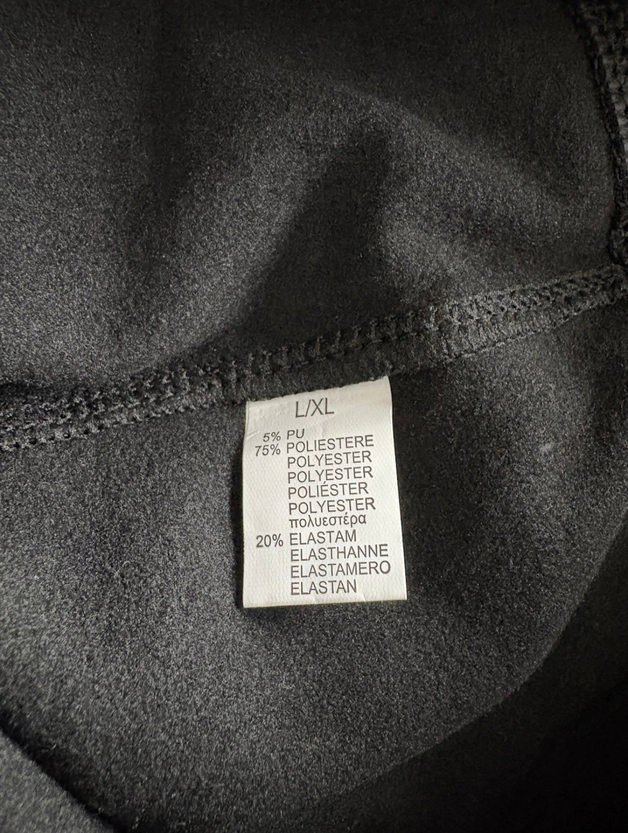 Bella Sirena Faux Leather Fleece Lined Leggings Colour Black Size L/XL One size 10-14