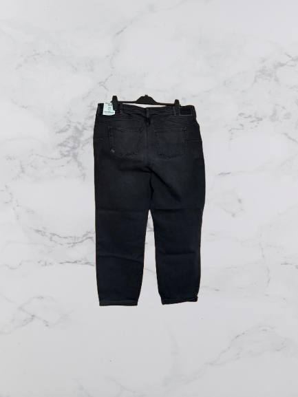 River Island High Rise Mom Jeans Colour Black Size 20