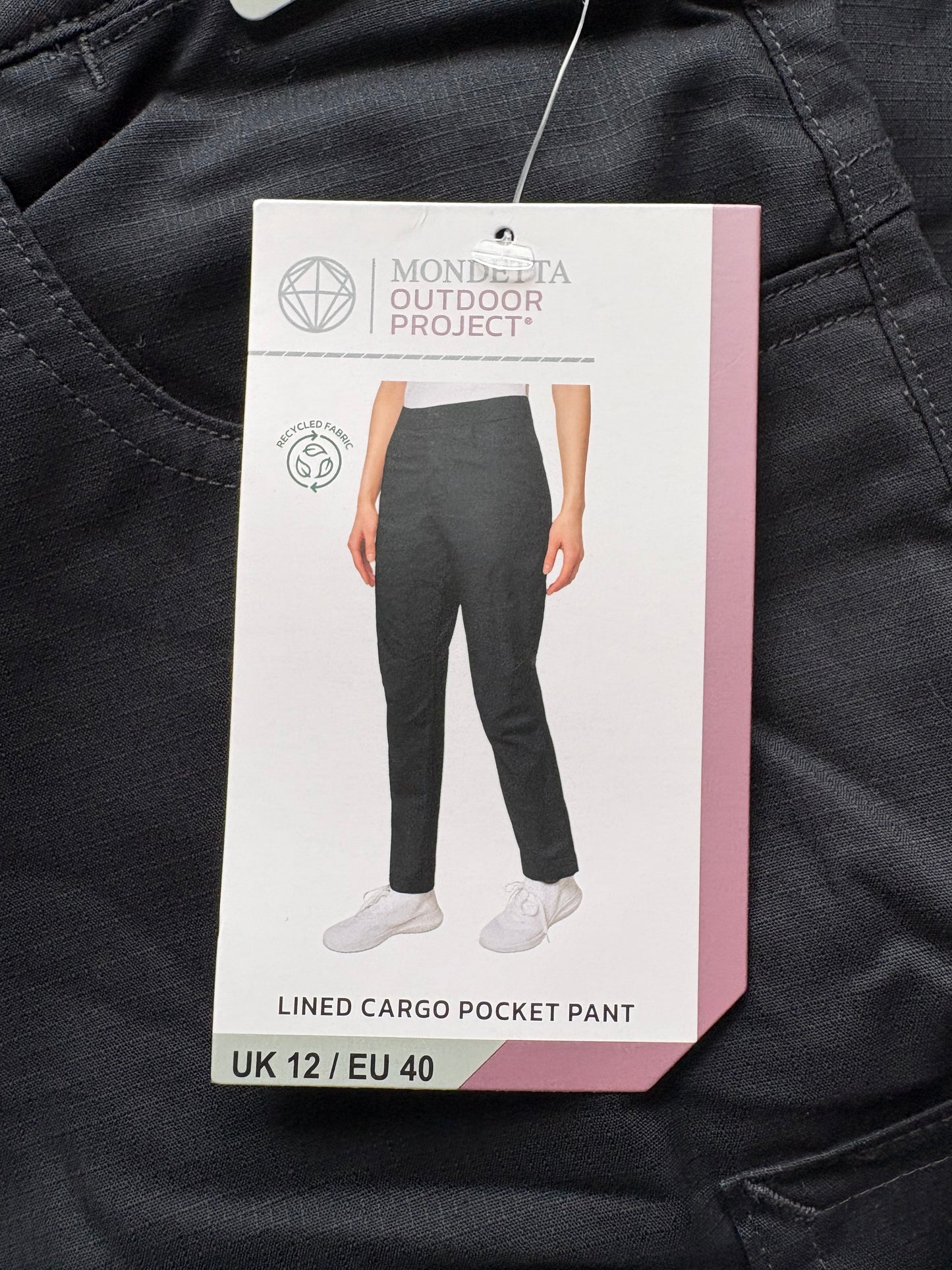Mondetta Lined Cargo Pocket Pant Colour Black Size 12